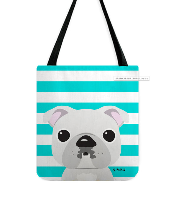 Bulldog Tote Bag - White