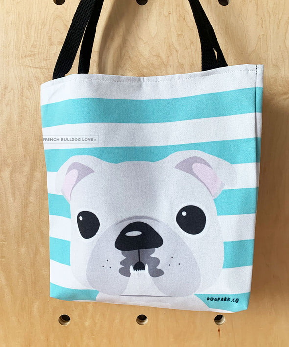 Bulldog Tote Bag - White