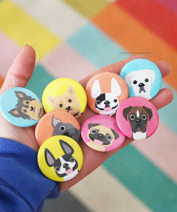 Mini Puppy Buttons - Variety Pack - 17 Buttons