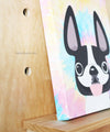 Premium Gallery Wrapped Canvas - Tie Dye - Classic - French Bulldog Love