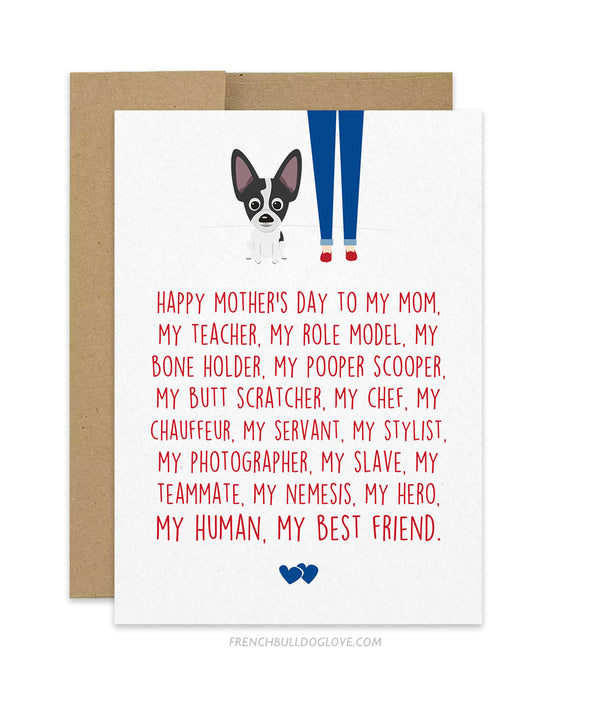 Mom Servant - Chihuahua Mother's Day Card