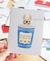 #100DAYPROJECT French Bulldog Note Cards Box Set of 12 - COFFEE - French Bulldog Love