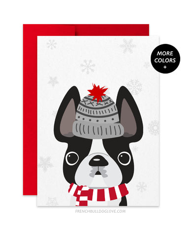 Cozy Pup French Bulldog Holiday Card
