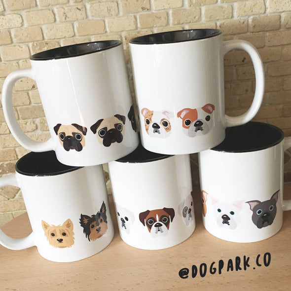 Five Little Boxers - Boxer Dog Coffee Mug