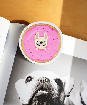 #100DAYPROJECT 30/100 - DONUT VINYL FRENCH BULLDOG STICKER