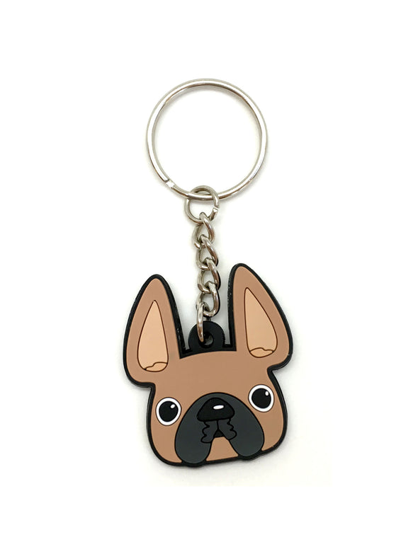 Frenchie Face Mini Keychain / Fawn - French Bulldog Love - 1