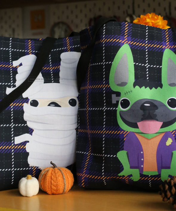 Monster Mash French Bulldog Halloween Tote Bag