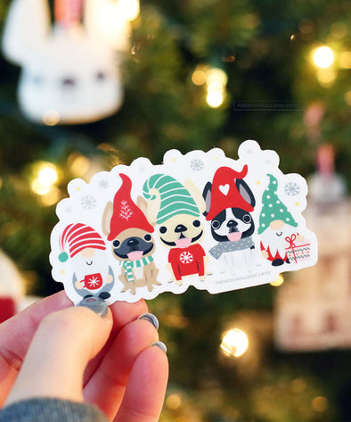 Christmas Gnomes Waterproof sticker