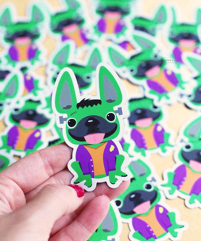 Halloween Frenchiestein French Bulldog Magnet - French Bulldog Love