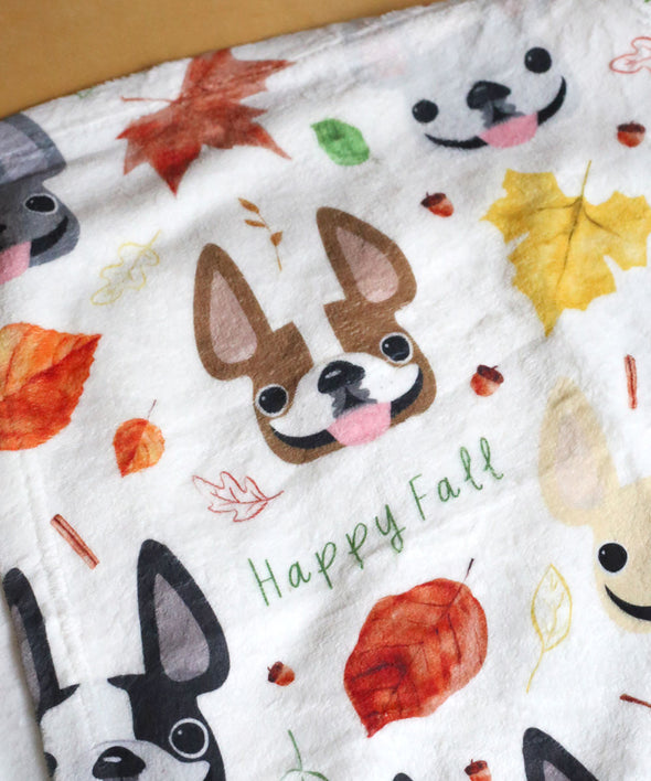 Happy Fall Fleece Blanket