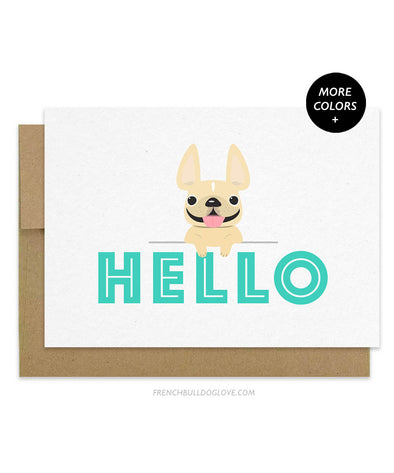 Hello - French Bulldog Card