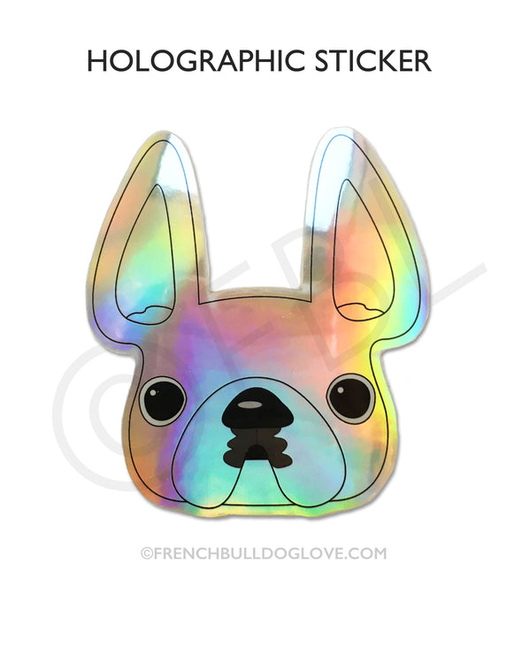Holographic French Bulldog Sticker