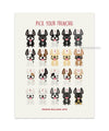 #100DAYPROJECT French Bulldog Note Cards Box Set of 12 - SLEEPY EMOJI - French Bulldog Love