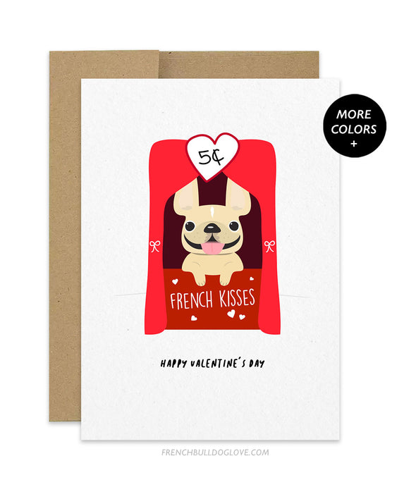 Kissing Booth - French Bulldog Valentine's Day Card