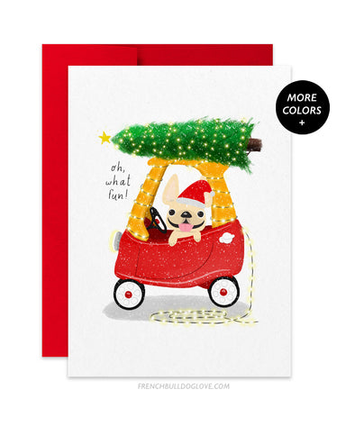 Cozy Coupe - French Bulldog Christmas Card
