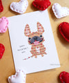 Wrapped in Love - French Bulldog Greeting Card - French Bulldog Love