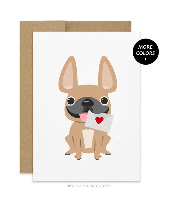 Love Note French Bulldog Greeting Card