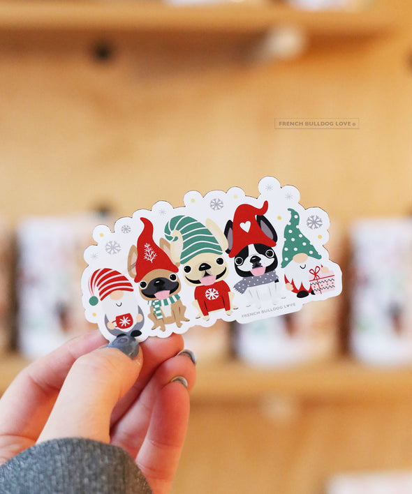 Christmas Gnomes Magnet - French Bulldog Magnet