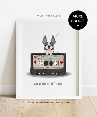 Mixtape - Custom French Bulldog Print 8x10