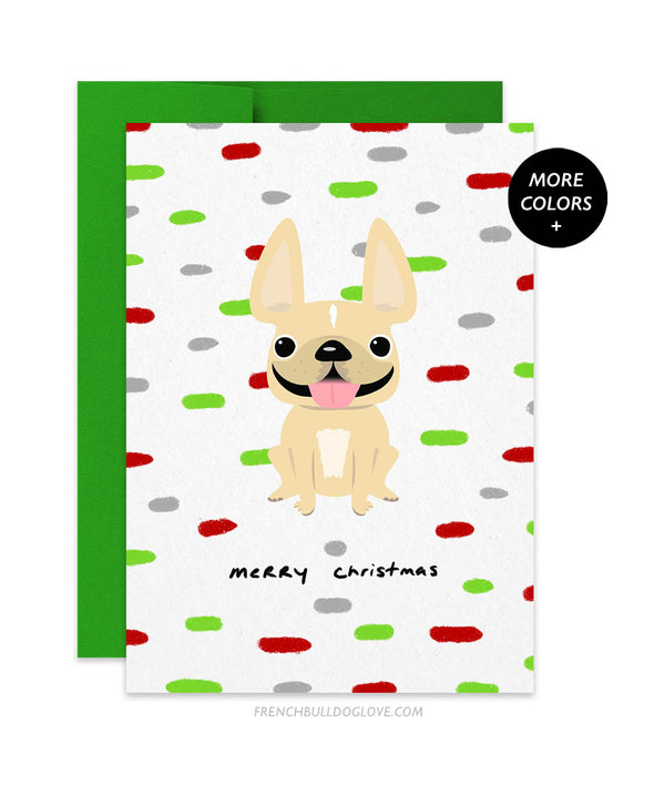 Holiday Cheer - Dashing - French Bulldog Christmas Card