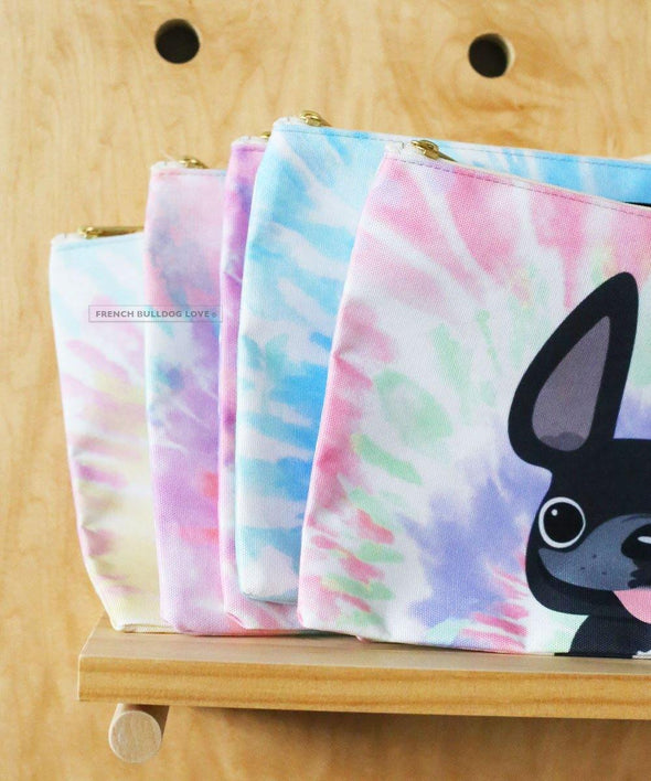 Tie Dye Frenchie Pouch - Pinks - Small - French Bulldog Love