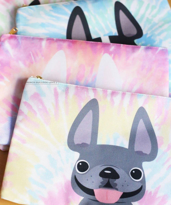 Tie Dye Frenchie Pouch - Cotton Candy - Small - French Bulldog Love