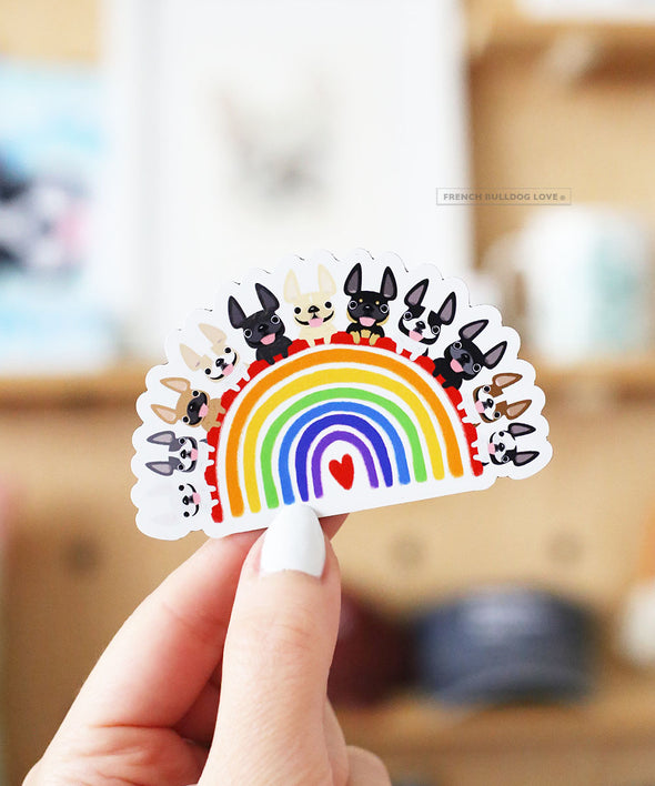 Frenchie Rainbow - French Bulldog Magnet