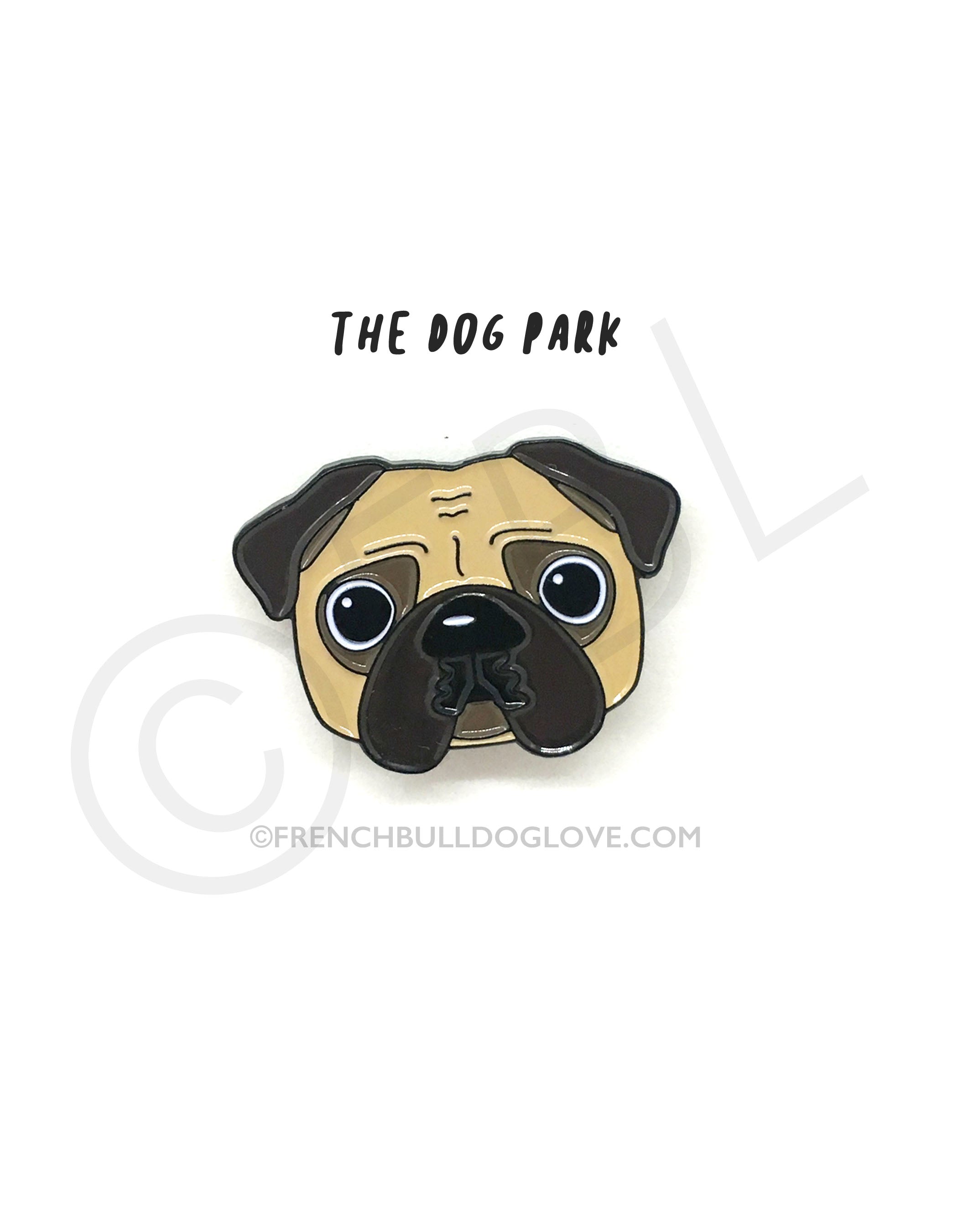 Pug Pin Pug Enamel Pin - Cream Pug – French Bulldog Love