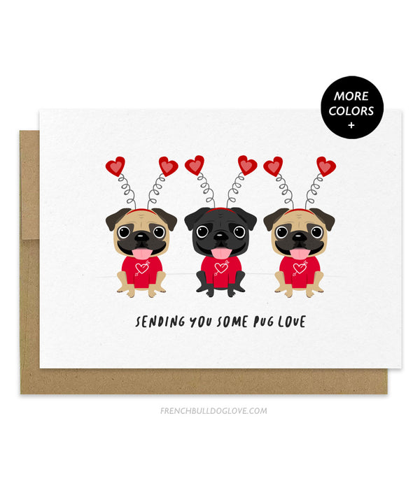 Pug Love - Valentine's Day Love Card