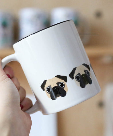 Five Little Pugs - Pug Coffee Mug
