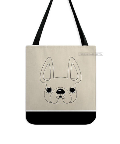 A Simple Frenchie French Bulldog Tote Bag - French Bulldog Love