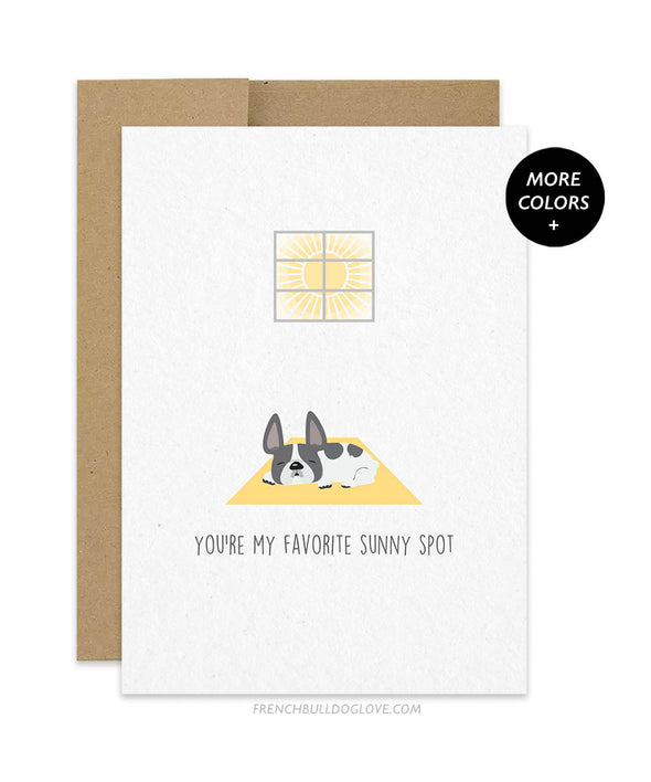 Favorite Sunny Spot French Bulldog Greeting Card