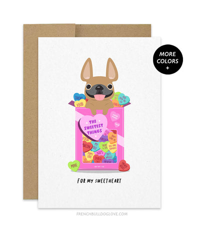Sweethearts French Bulldog Valentine's Day Greeting Card
