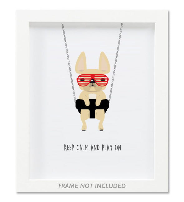 Play On - Art Print - French Bulldog Love - 1
