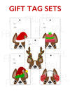 Festive Frenchies Gift Tag Set - French Bulldog Holiday Tags - French Bulldog Love - 8