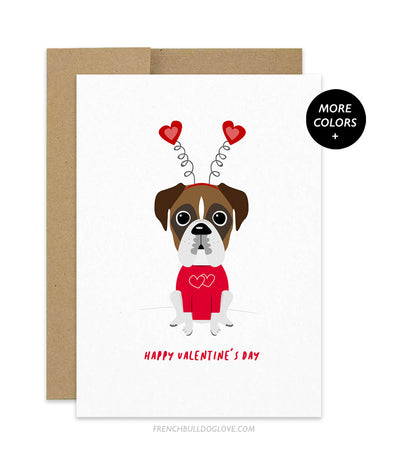 Valentine's Day Boxer Greeting Card