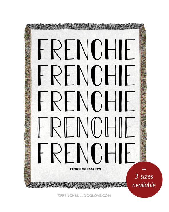 FRENCHIE Woven Blanket - Natural - 100% Cotton