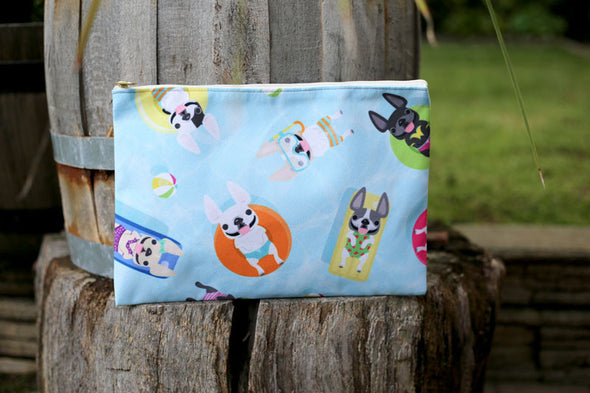 Frenchie Pool Party Accessory Pouch - Large